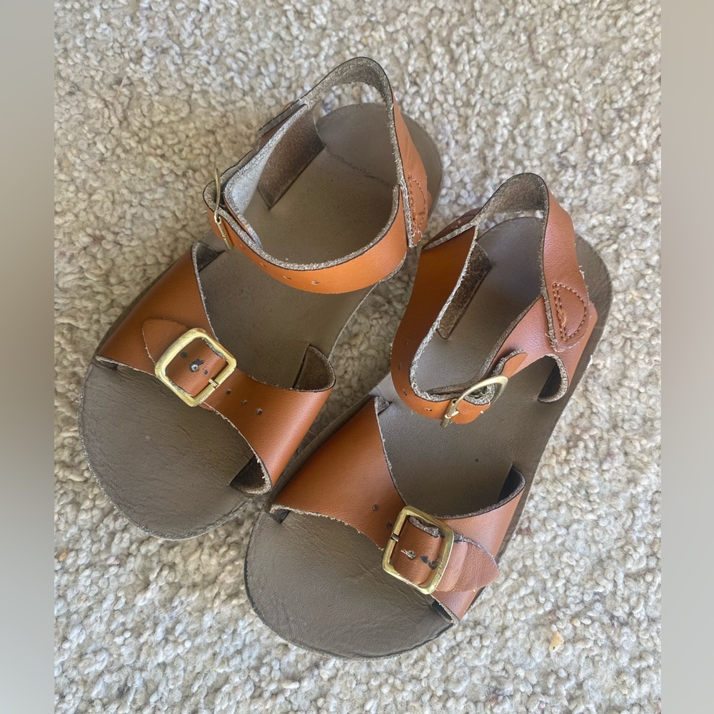 Salt Water Sun San Surfer Sandals Shoes by Hoy Little Kid Size 9 brown